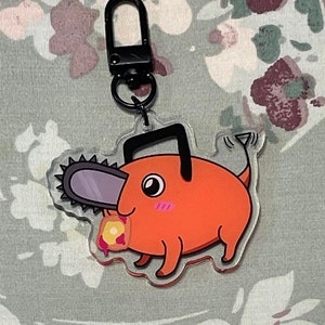 Cute Saw Dog Acrylic Keychain