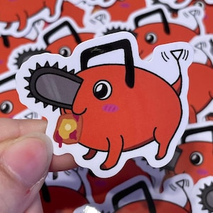 Cute Saw Dog Vinyl Sticker