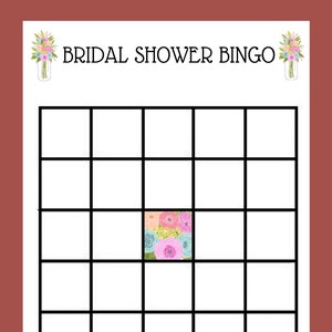 Bridal Shower Bingo