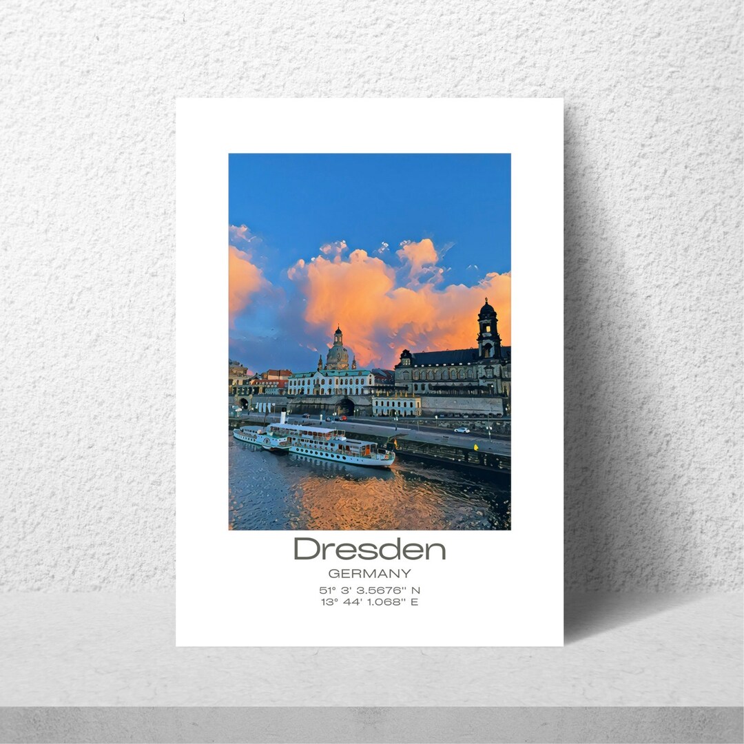 Printable A4 Travel Poster Dresden - Etsy