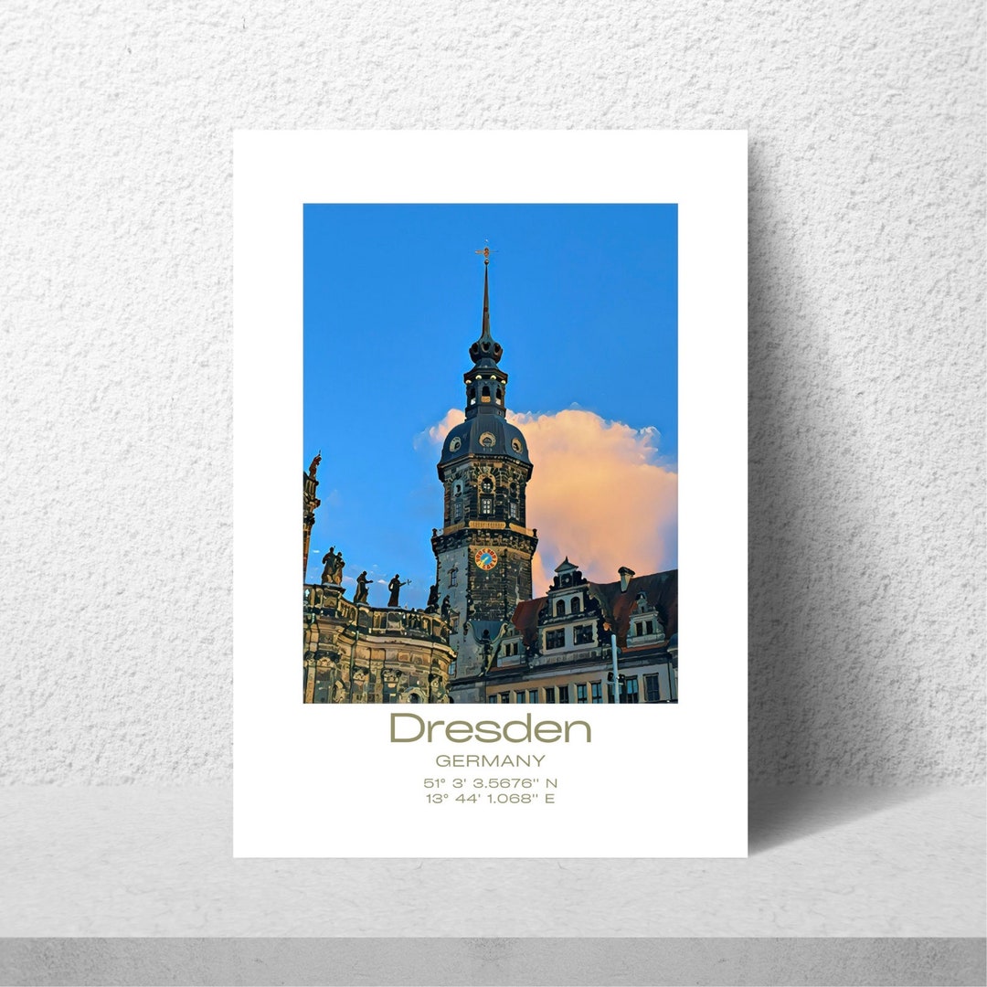 Printable A4 Travel Poster Dresden - Etsy