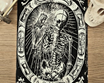 Linocut - No time to cry