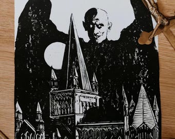 Linocut Of Mysteriis dom Vampire