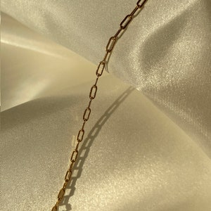Vergulde papercliparmband, sierlijke schakelarmband