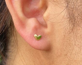 Heart Earring / Gold Vermeil Earring / Sterling Silver Earring / Dainty Earring / Cute Earrings / Gift for her