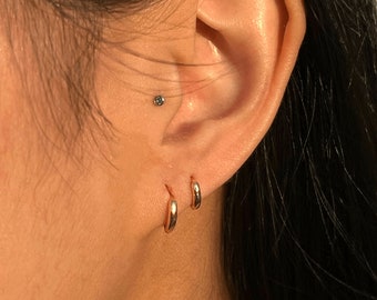 Huggie Hoops / Mini Hoop Earring / Cartilage Earring / Gold Hoop / Small Hoop Earrings / Gold Vermeil / Single Earring / Dainty Earrings