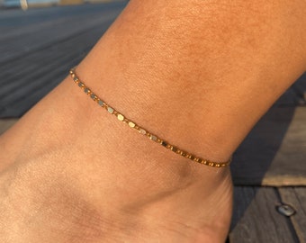 Gold Anchor Chain Anklet / Gold Anklet / Anchor Chain / Gold Chain Anklet / Gold Chain / Dainty Anklet / Beach anklet / Vacation Jewelry