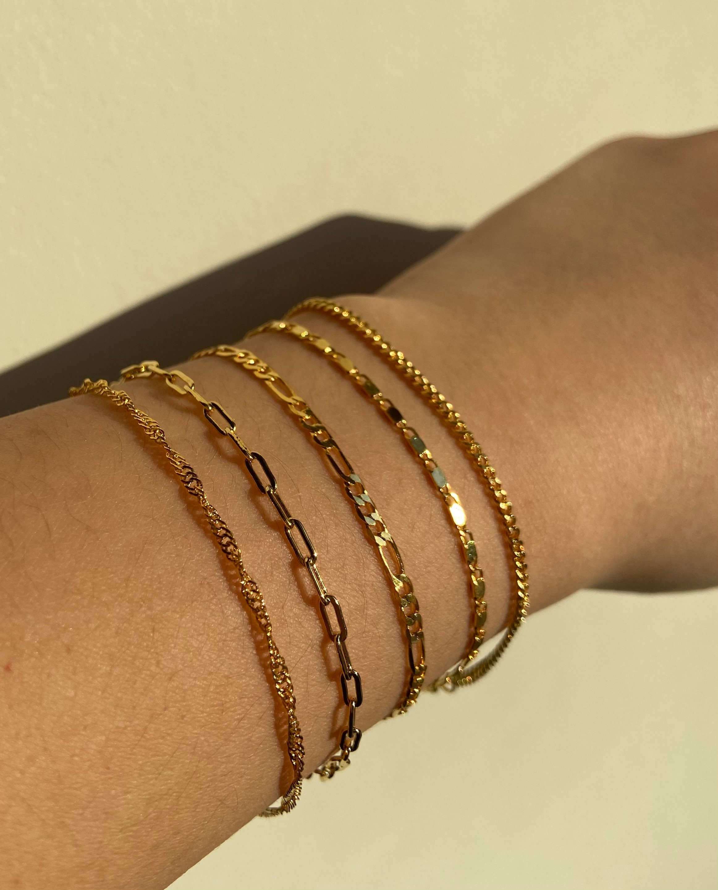 Gold Anchor Chain Bracelet / Anchor Chain / Gold Bracelet