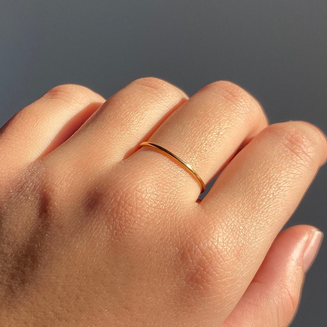 Gold Band / Simple Gold Ring / Gold Stacking Rings / Gold Vermeil ...