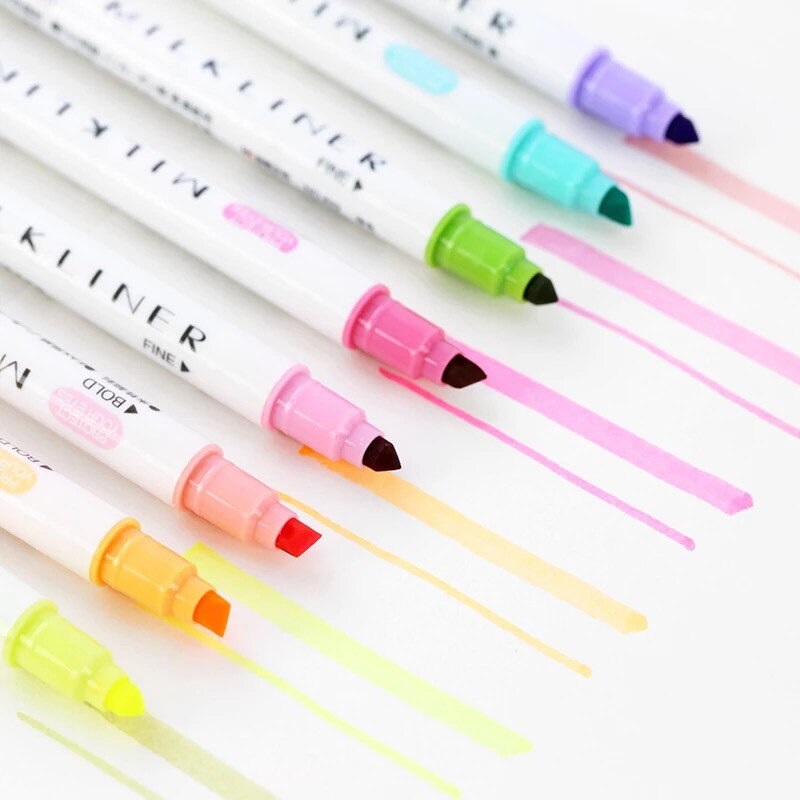 Mild Liner Highlighters Korean Japanese Style Stationery Sets Etsy