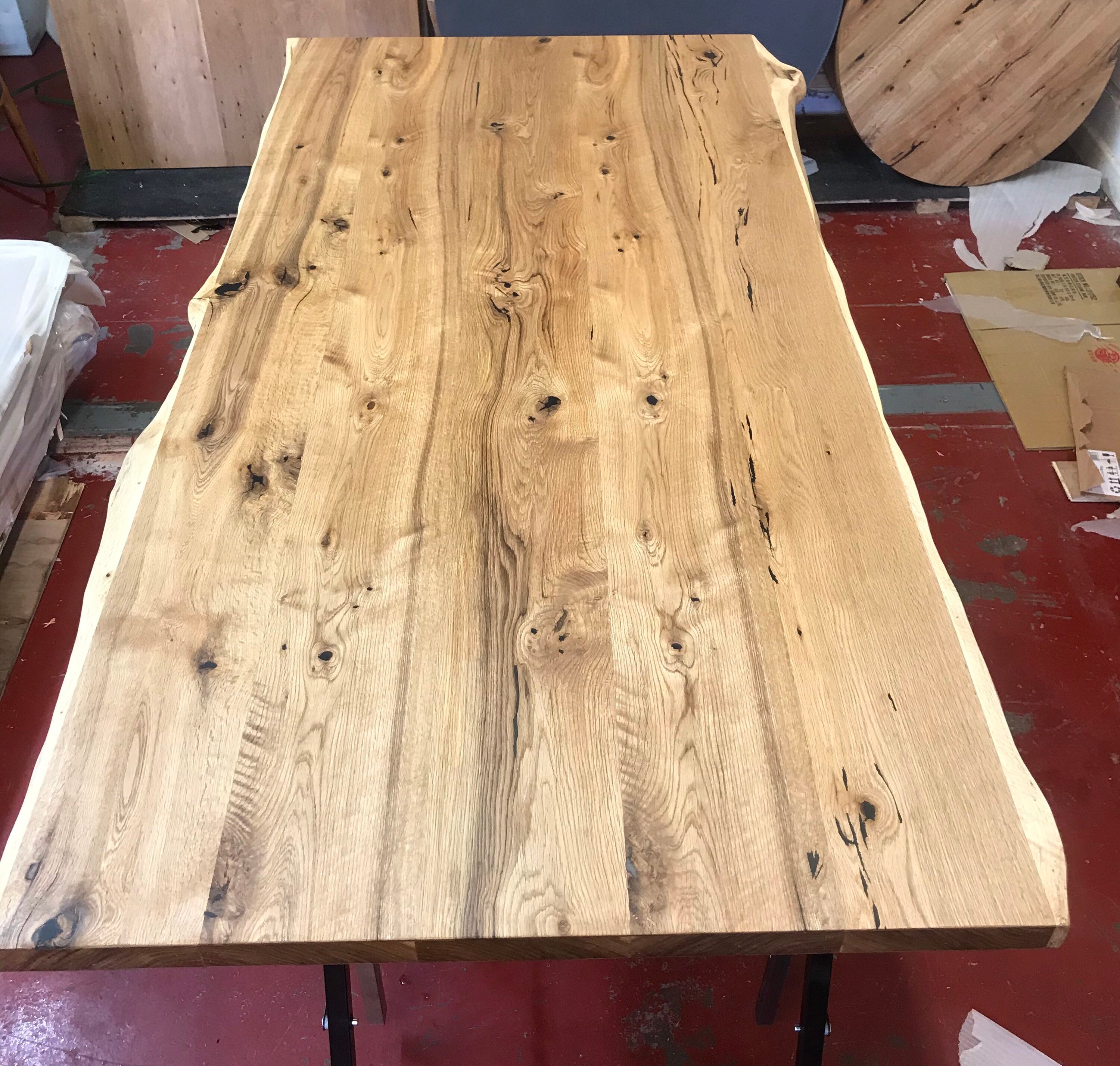 Reclaimed Live Edge High Quality Heavy Duty Oak Table Top Etsy