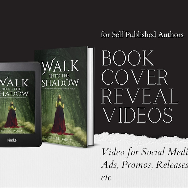 Custom Cover Reveal Aesthetic Videos for Book Promotions - 4 videos inc-  for romance books, fantasy, horror, thriller, or any genre book.