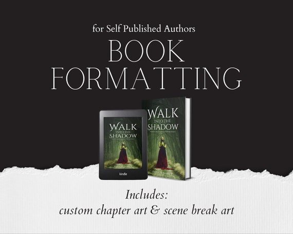 Book Formatting for Indie Authors, ebook and print, hardcover and paperback formatting - customized chapter art, POV art, scene break art