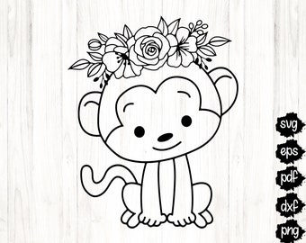 Free Cute Monkey Svg Free SVG PNG EPS DXF File