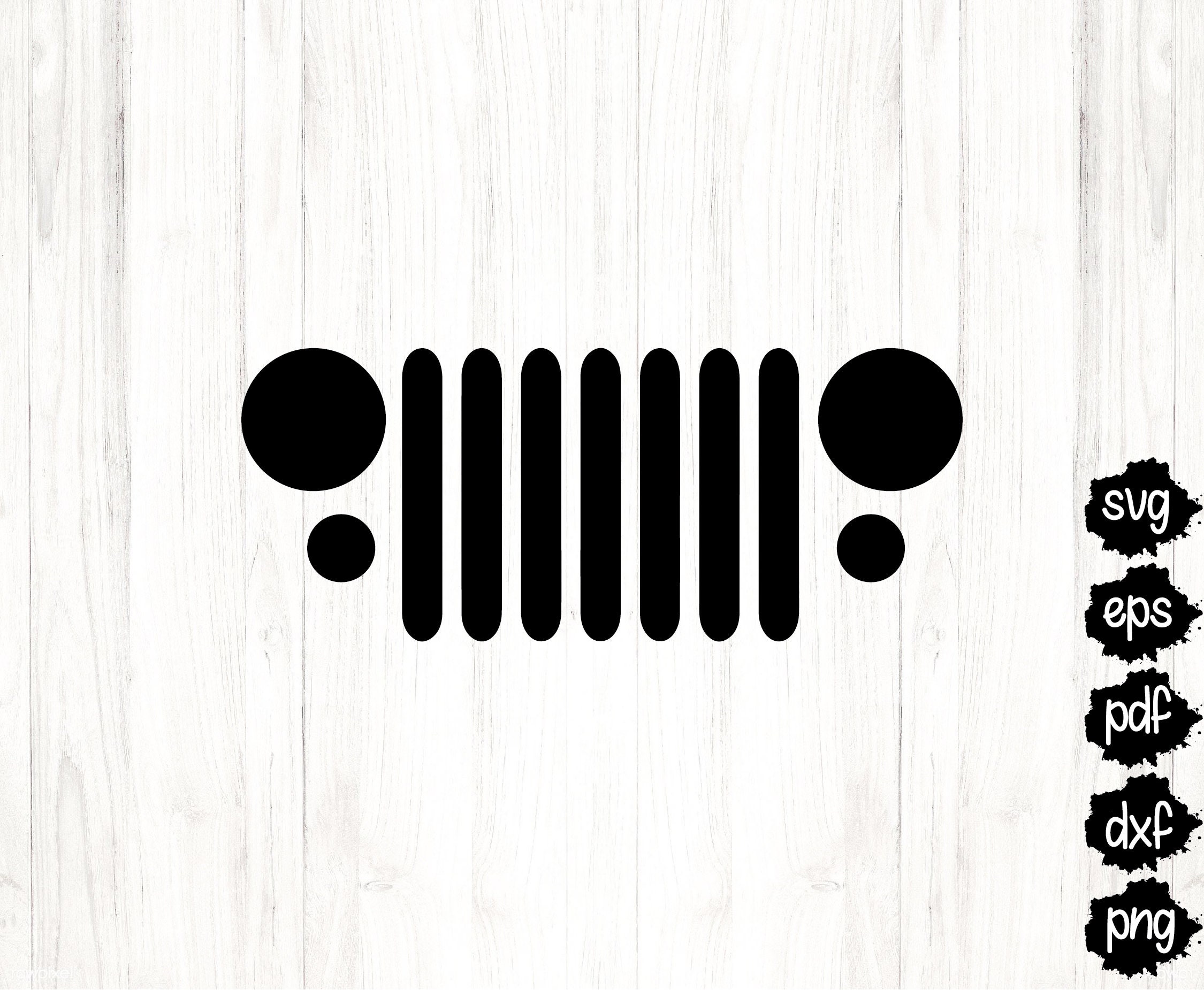 Jeep Grill SVG Jeep logo svg Jeep Clipart Cutting File for | Etsy
