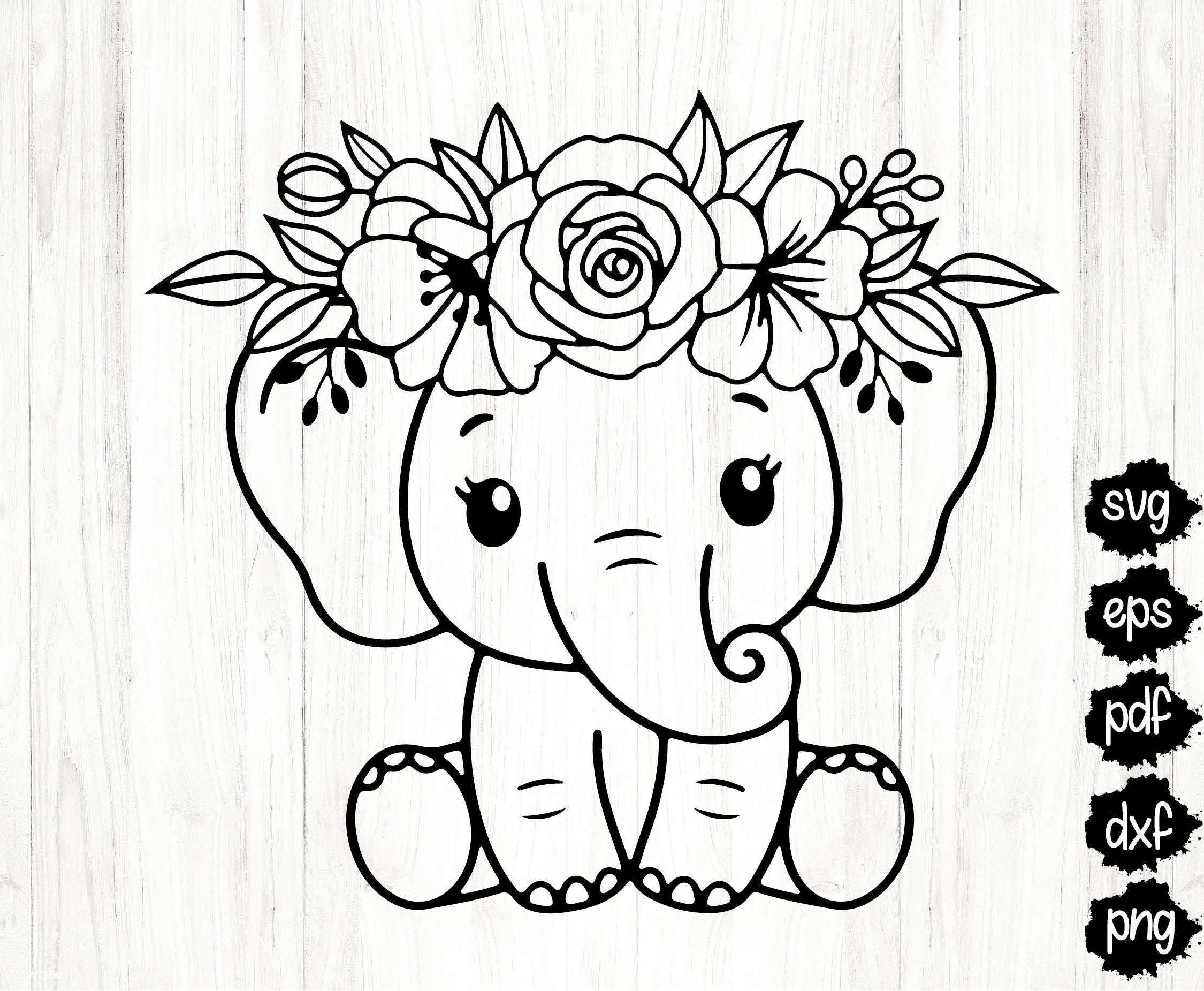 Cute Elephant SVG