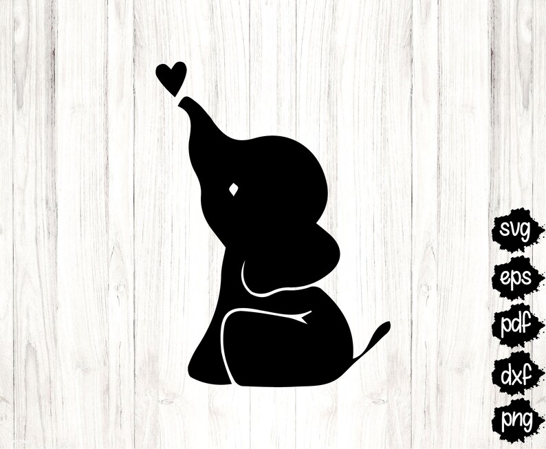 Free Free 61 Svg Black Baby Elephant Silhouette SVG PNG EPS DXF File