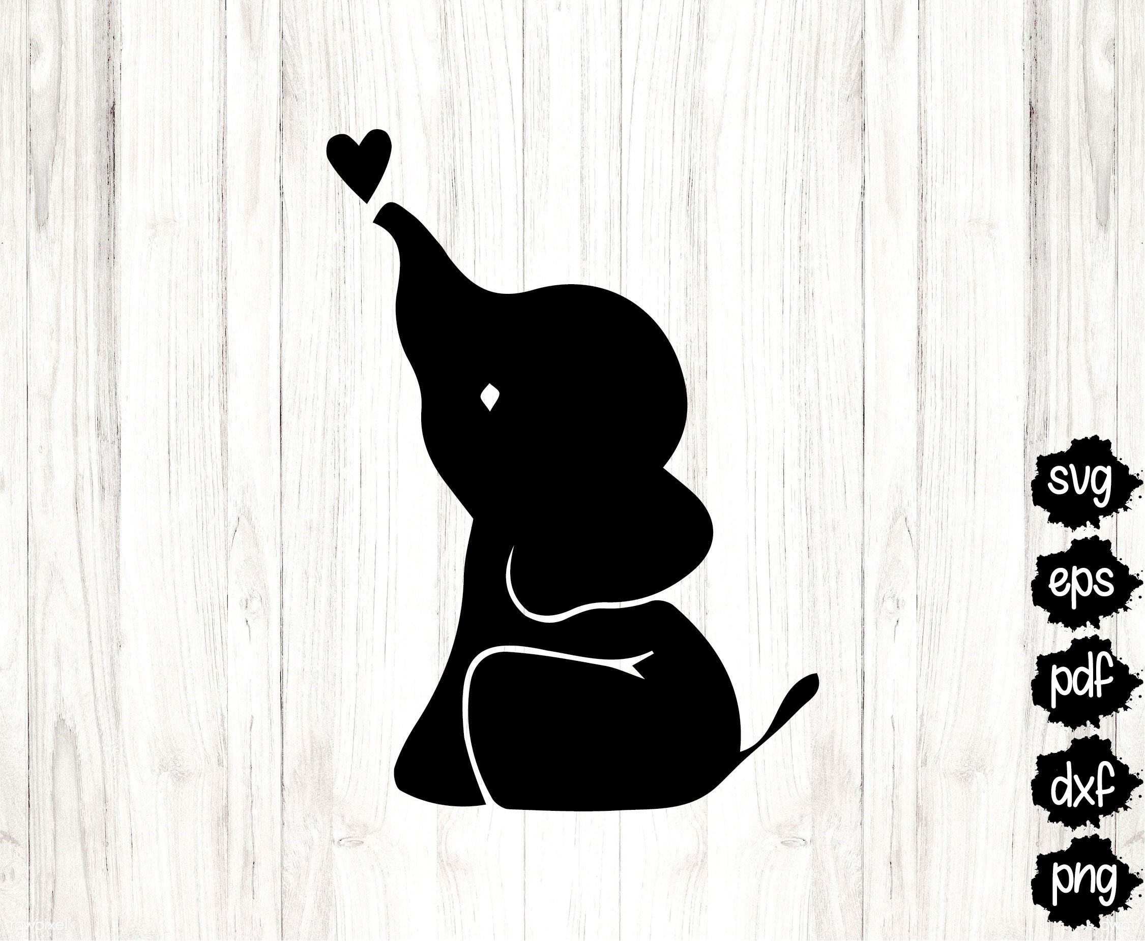 Baby Elephant Svg Files For Cricut Silhouette Digital Etsy