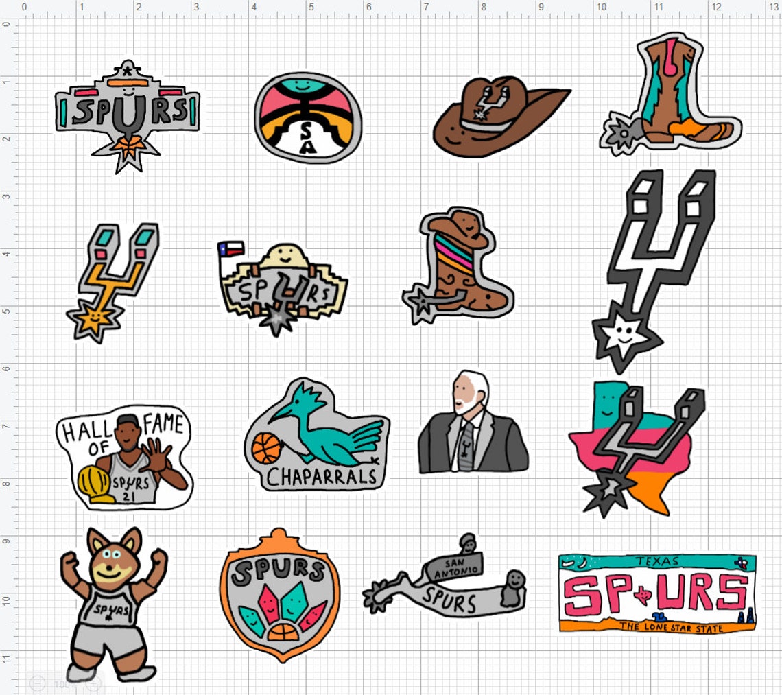 San Antonio Spurs '21 Corndoggy Stickers Etsy