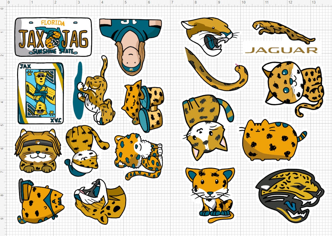 Jacksonville Jaguars Stickers 2022 Edition Full Etsy