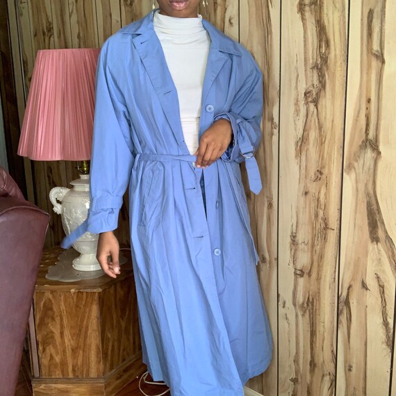 Light Blue Misty Harbor Trench Coat