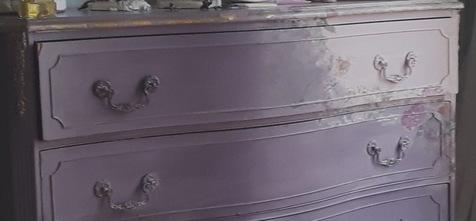 French Bedroom Antique Dresser/mirror. Decoupaged, and Hand Painted. - Etsy