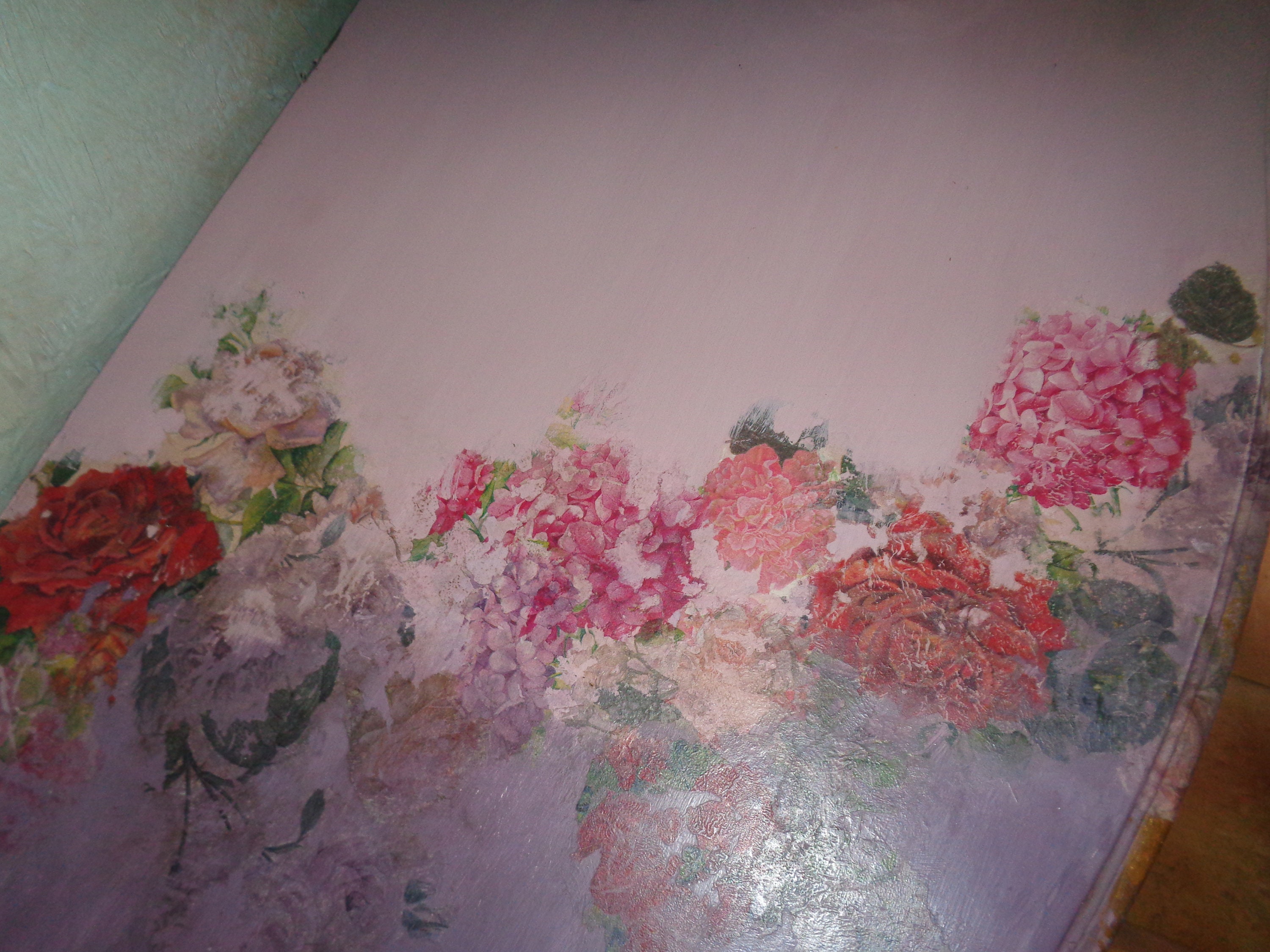 French Bedroom Antique Dresser/mirror. Decoupaged, and Hand Painted. - Etsy
