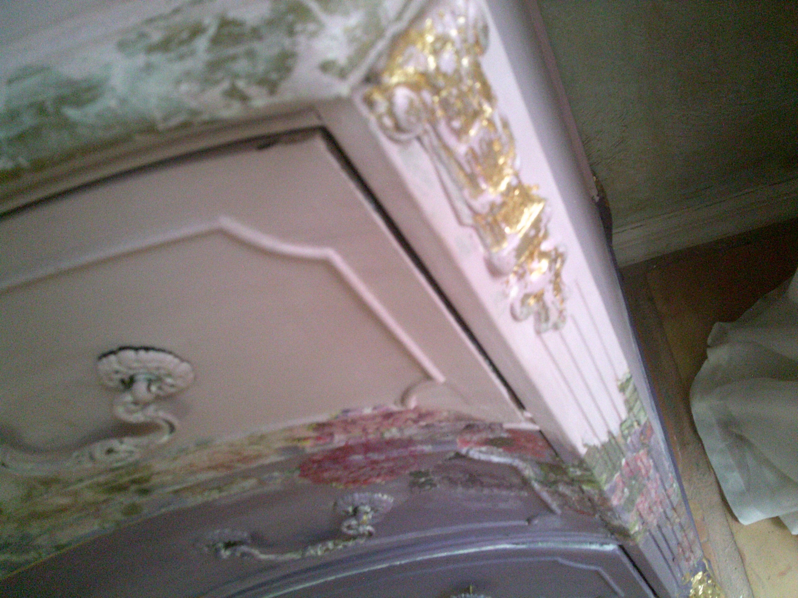 French Bedroom Antique Dresser/mirror. Decoupaged, and Hand Painted. - Etsy
