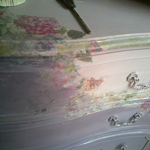 French Bedroom Antique Dresser/mirror. Decoupaged, and Hand Painted. - Etsy