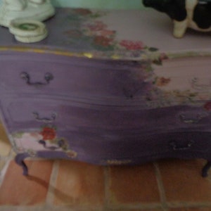 French Bedroom Antique Dresser/mirror. Decoupaged, and Hand Painted. - Etsy