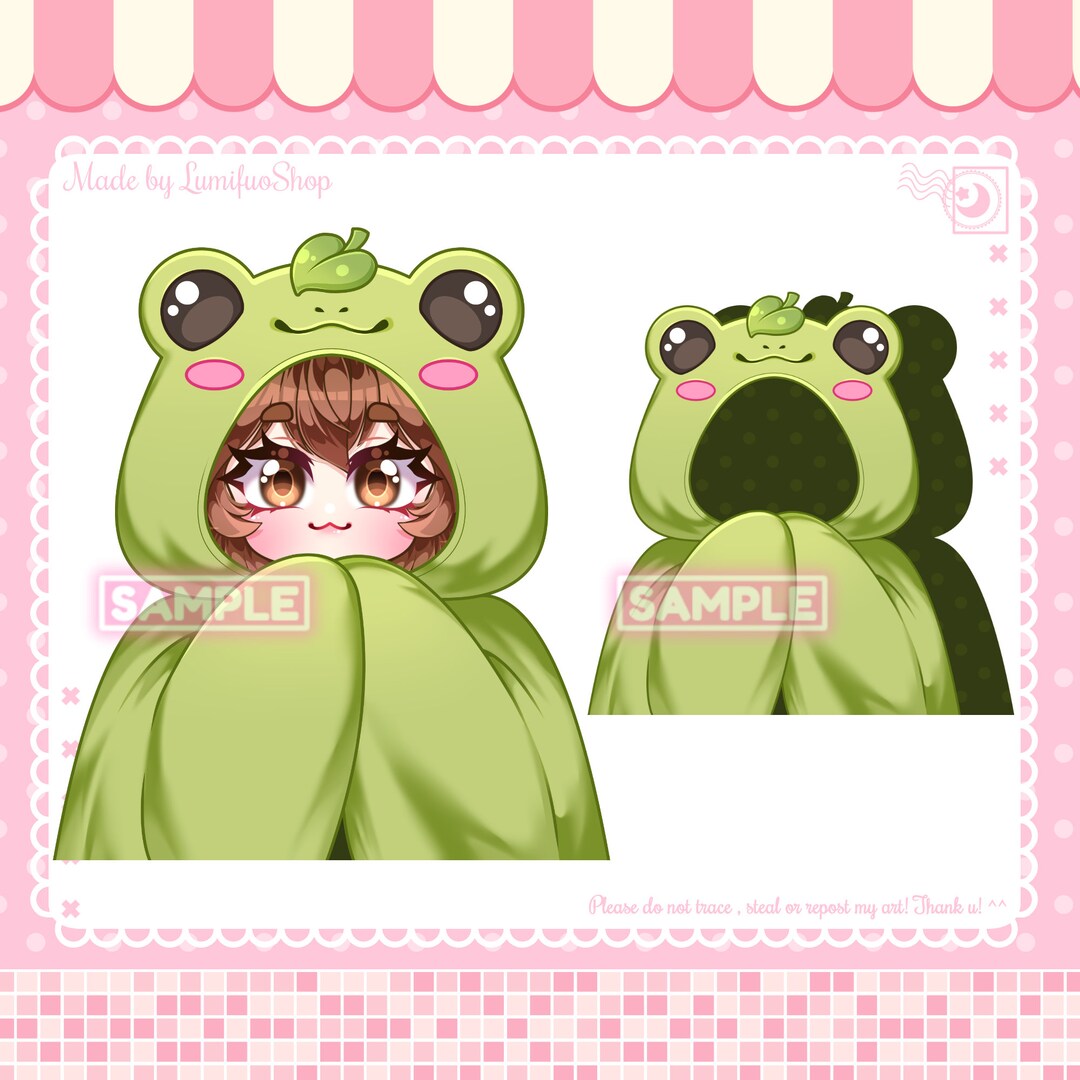 Vtuber Assets Cute Frog Blanket Vtuber Blanket Cute for - Etsy