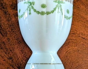 Vintage French Porcelain Gold Gilded Double Egg Cup Number 39