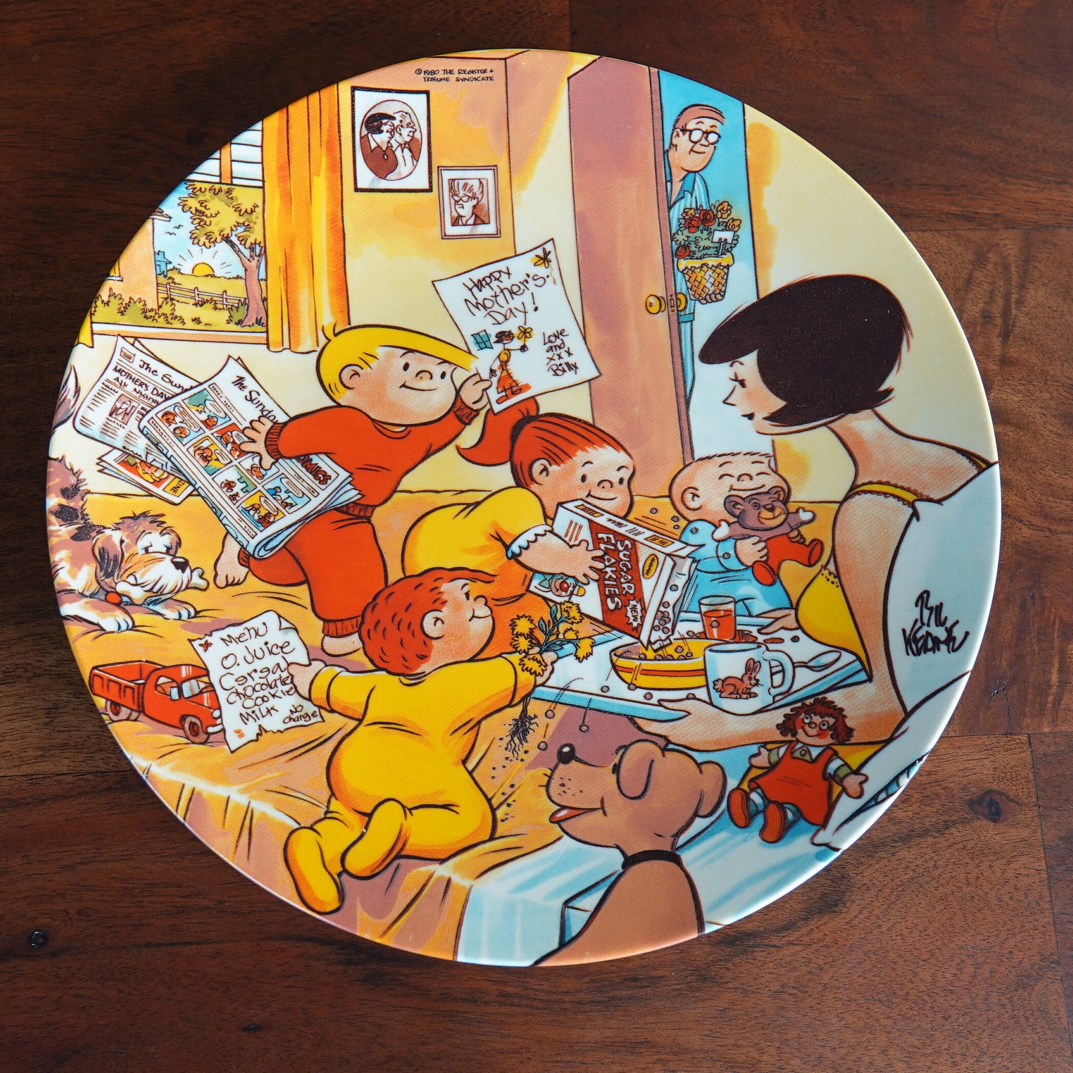 Family Circus Cartoon Porn Xxx - Vintage 1980 Family Circus Mothers Day Plate First Edition - Etsy