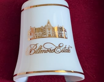 Vintage Biltmore Estate 24 Kt Gold Porcelain Thimble Souvenir