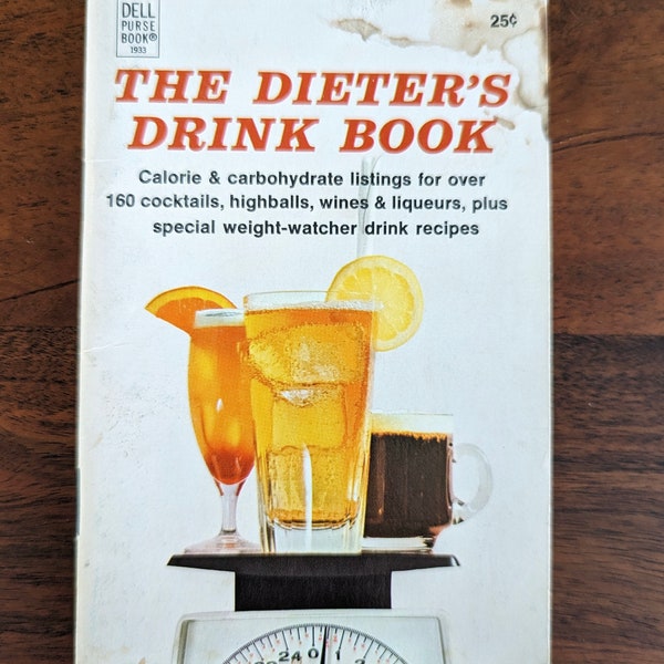 Vintage 1968 DELL Purse Book "The Dieter’s Drink Book" Calorie and Carb Reference Guide