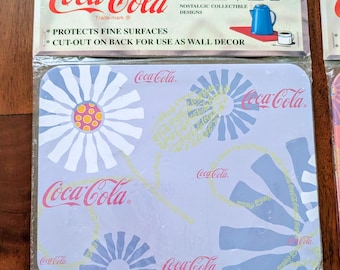 Vintage Nostalgic Coca-Cola Collectible Trivet Set of 2