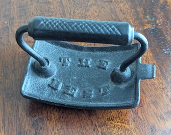 Vintage Cast Iron Fluting Iron Rocker, Crimper Press