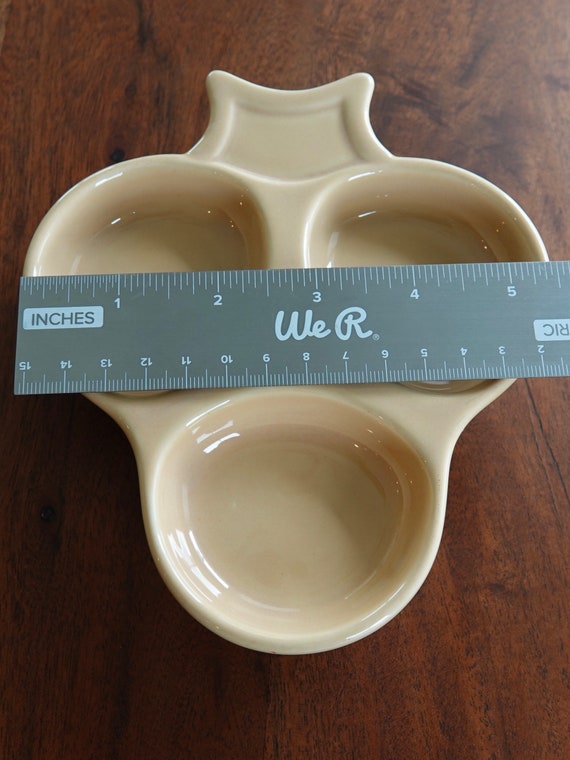 Cookware Spoon Rests Vintage HALL Pottery Cloverleaf Spoon Rest 3Part