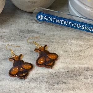 Bienenohrringe Gelb Handgefertigter Schmuck aus Resin Schmuck