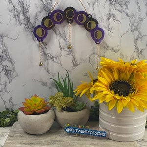 Moon Phase Witchy Witchcore Home Decor Resin Wall Hanging