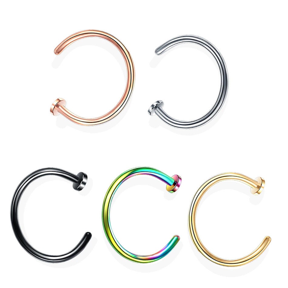 Fake Nose Ring Colored Nose Ring Fake Nose Ring Hoop Fake Etsy