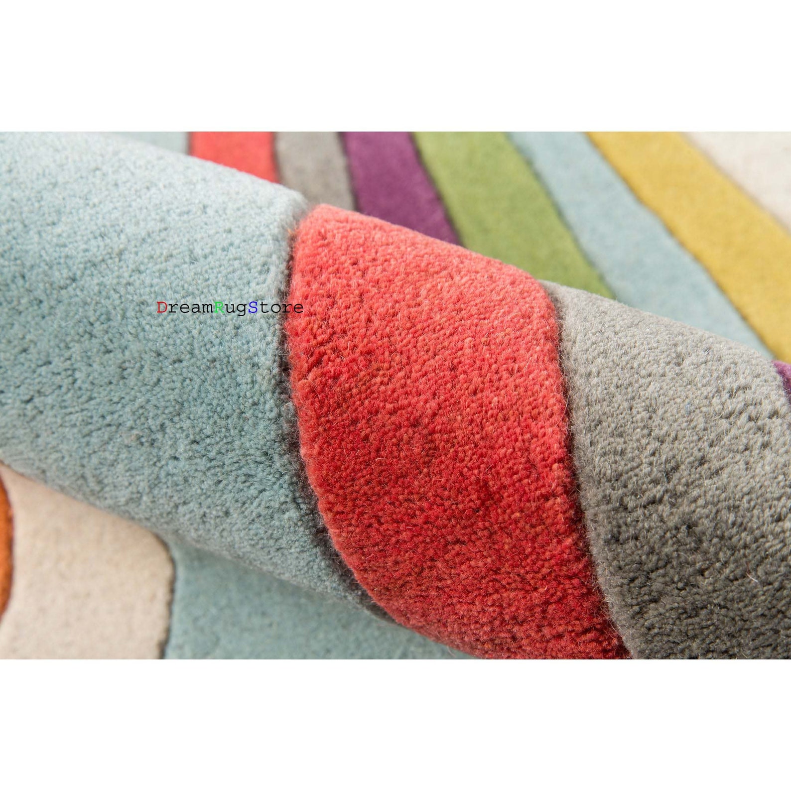 Modern Look Hand Tufted Carpet Multi Colored Area Rug 4x6 5x8 Etsy