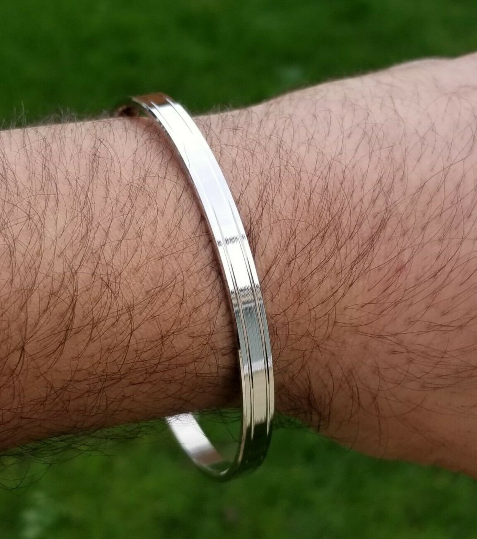 Bracciale Kara Floreale In Acciaio Inox Designer Karha Punjabi Kada - Foto 3