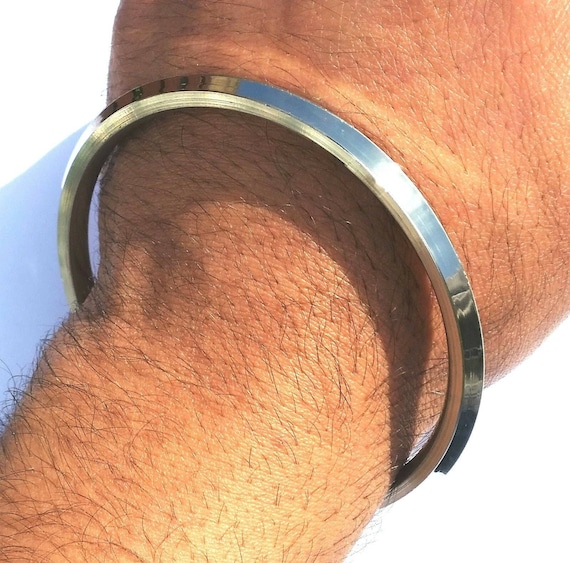 Amazon.com: BISMAADH® Amritsar Sikh/Punjabi Kada Stainless Steel Bracelet  for Mens 5mm Thikness: Clothing, Shoes & Jewelry