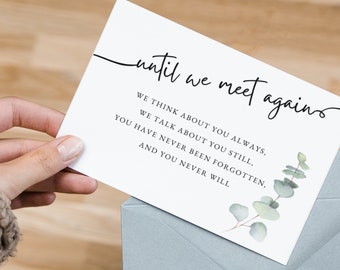 Sympathy Card: Loss of Loved One, Until We Meet Again (PDF)