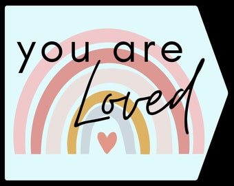 You are Loved Printable TAGS | Valentines Printable | Rainbow Valentine