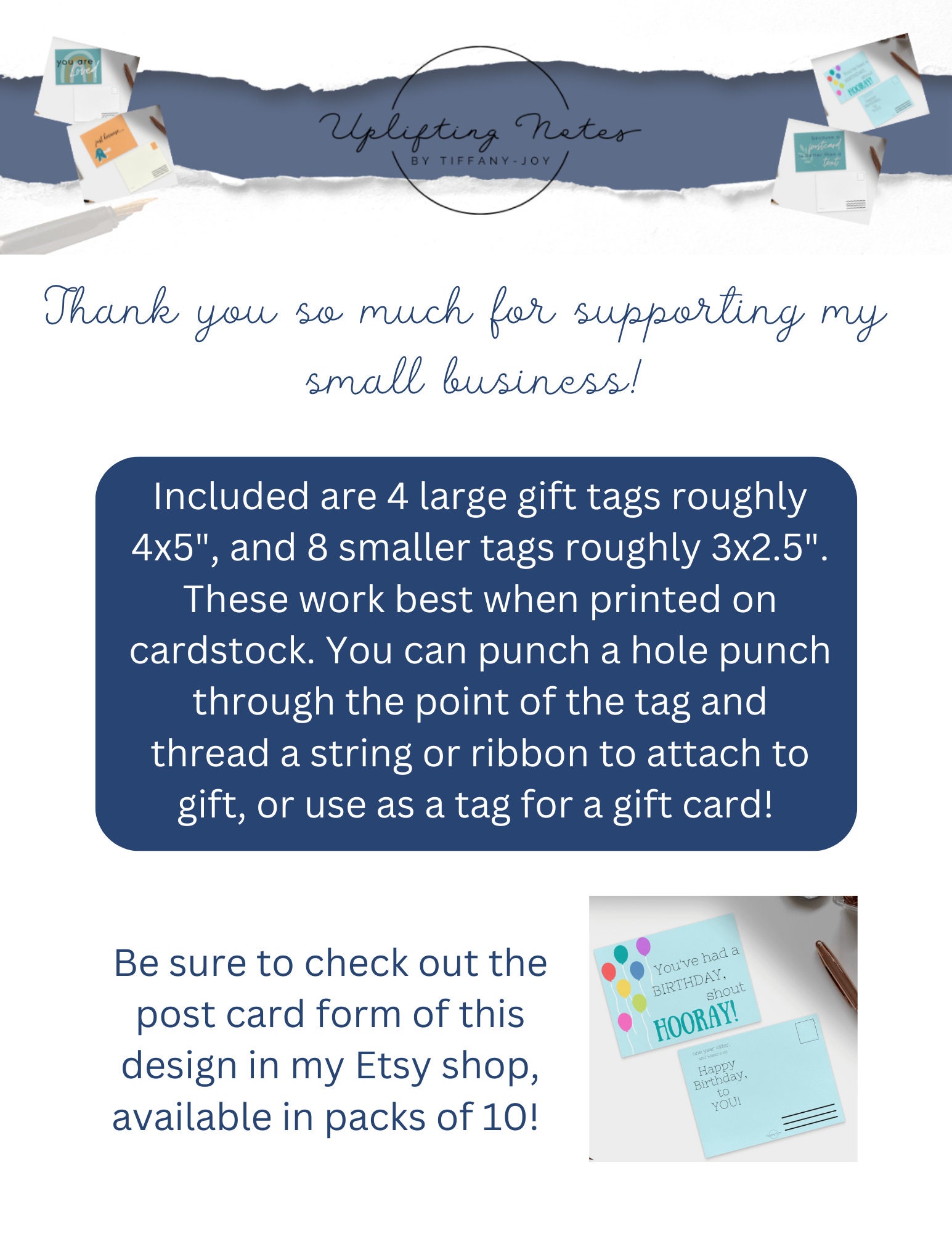 Birthday Gift Tag Printable | LDS Primary Birthday | Blue Birthday ...