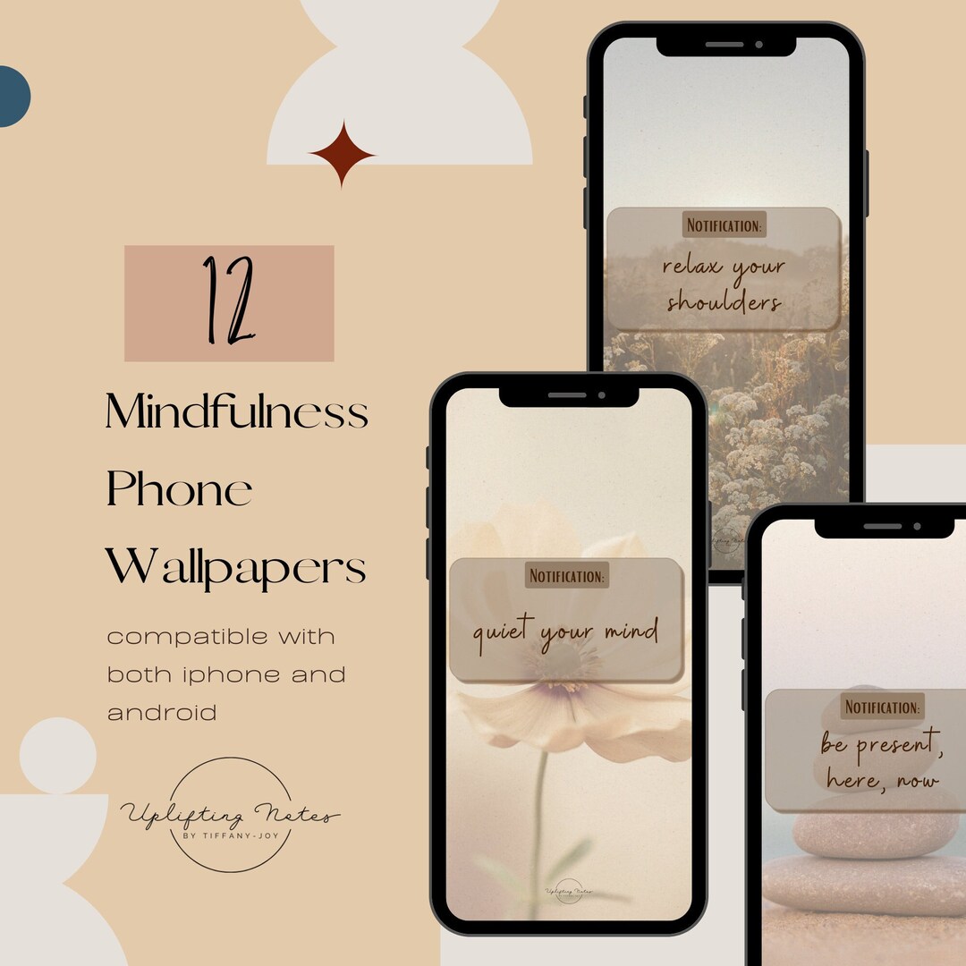 12 Beige Minimalist Phone Wallpapers | Mindfulness Reminders for Peace