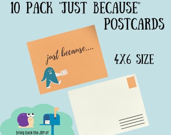 Just Because Postcard  (10-pack) | Happy Mail | Notecards