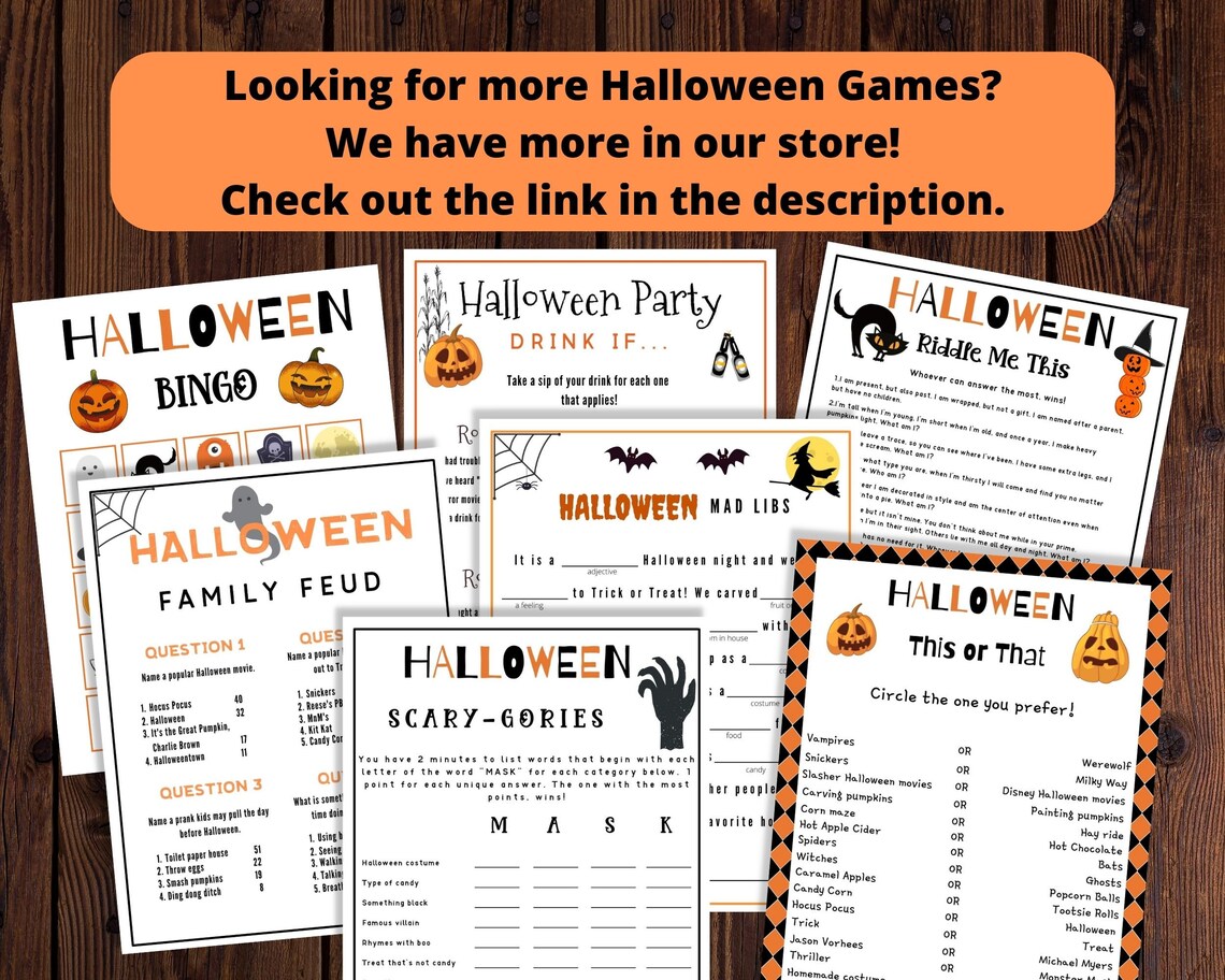 Scary Movie Drinking Game Horror Movie Drink If Party Game Etsy